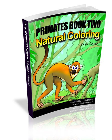 primates colouring book two