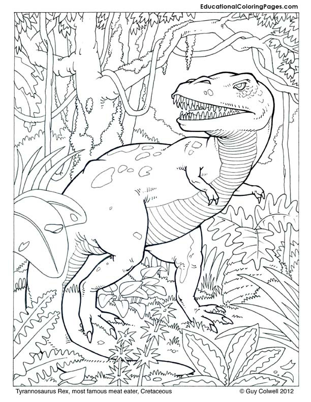 Tyrannosaurus coloring, dinosaurs coloring